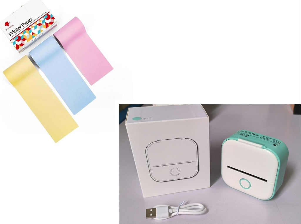 Portable Mini Thermal Label Printer Home Photo Printer Student Wrong Question Printer Bluetooth-compatible Mini Label Printer Price Tag Coffee Jasper