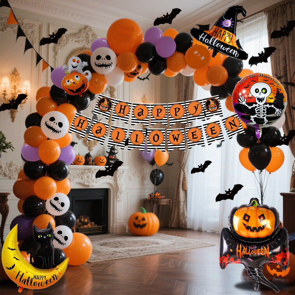 Halloween Hanging Flag Balloon Set Party Decoration Supplies - Bests Sale