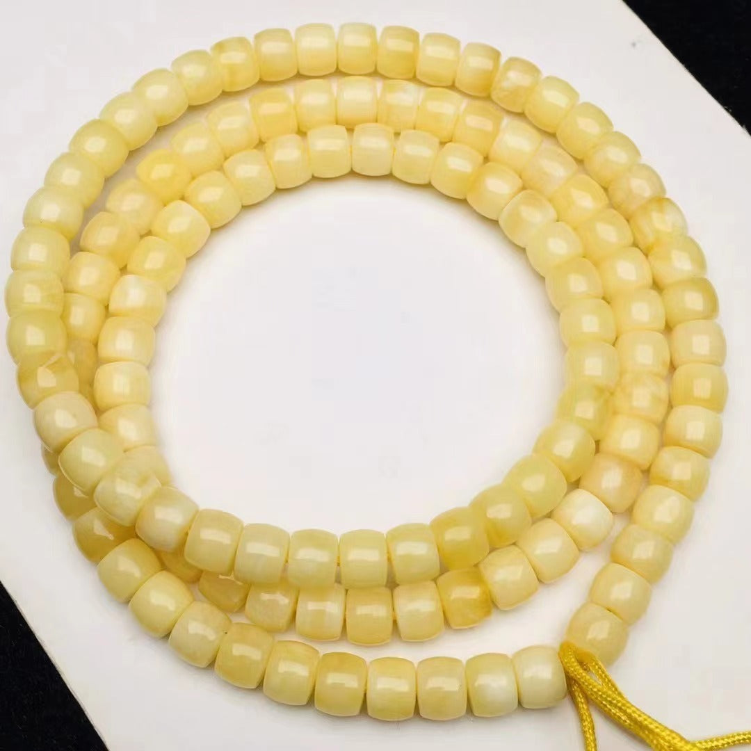 Natural Beeswax Straight Cut Buddha Beads Chicken Oil Crafts Accessories - Bests Sale