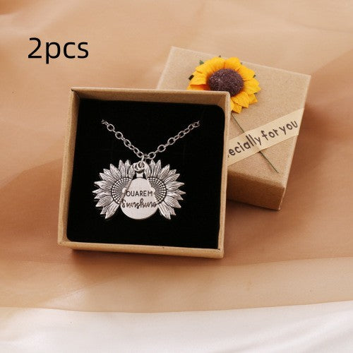 You Are My Sunshine Sunflower Necklace Women Men - Bests Sale