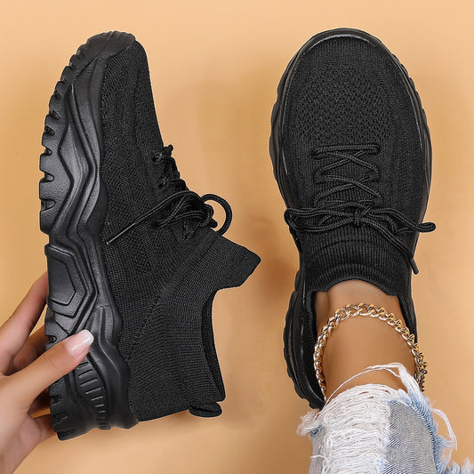 Plus Size Women's Sports Breathable Fly-knit Socks Shoes - Bests Sale