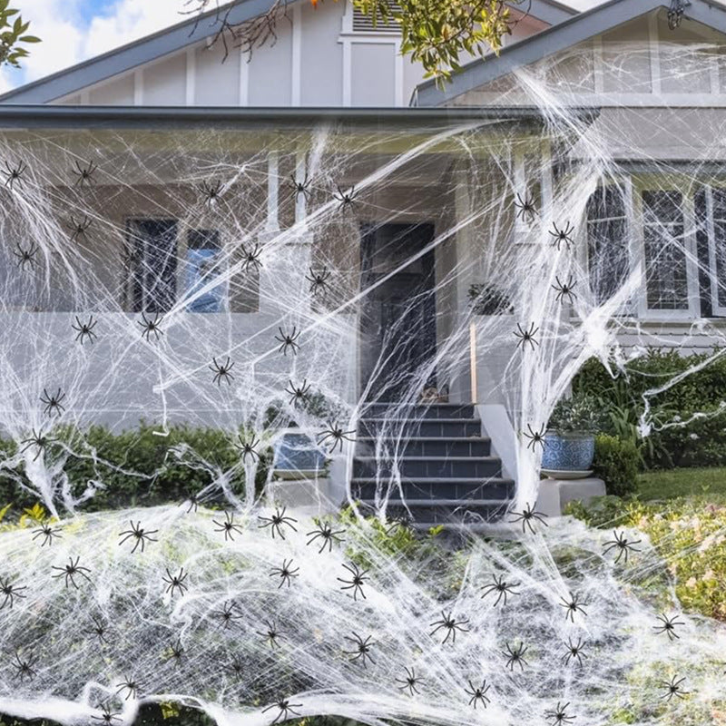 Halloween Decoration Cotton Spider Web Atmosphere Layout Props Coffee Jasper