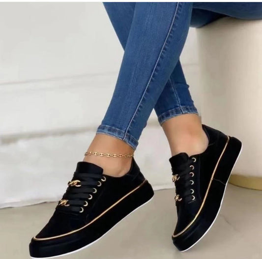 Women's Platform Chain Sports Style Low-top Shoes - Bests Sale
