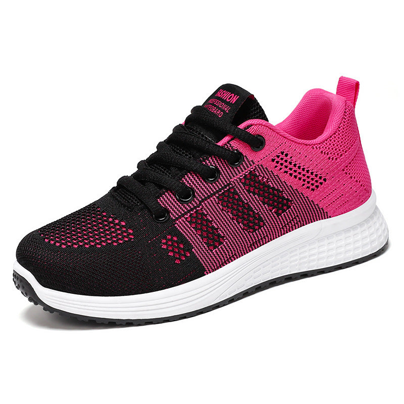 Running Shoes Women's Casual Soft Bottom Breathable Comfortable Fly-knit Sneakers - Bests Sale