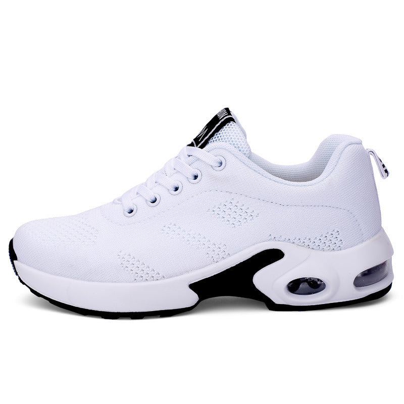 Casual Shoes Breathable Lightweight Mother Shoes Lace-up Cushioned Sneakers Women - Bests Sale