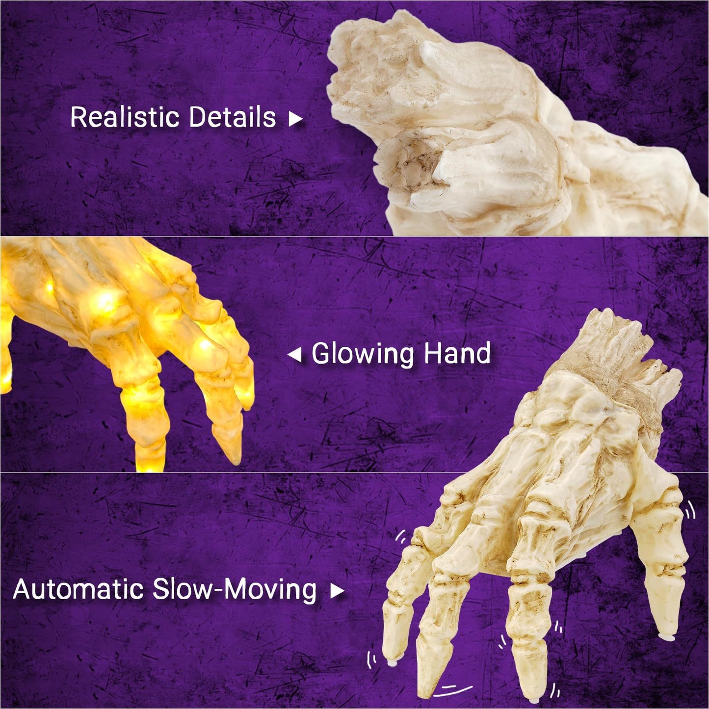 Halloween Electric Luminous Crawling Hand Animated Decoration Induction Luminous Decoration Zombie Hand With Spooky Sound - Bests Sale