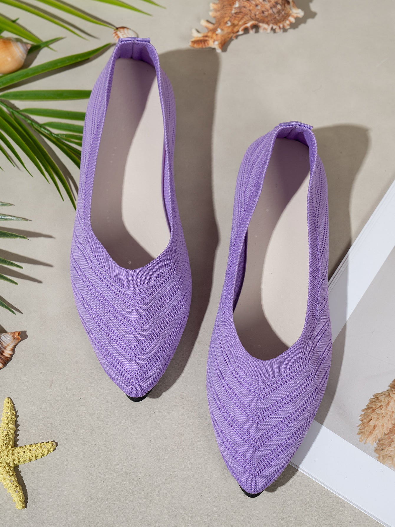 Pointed Toe Low-cut Women's Breathable Flat Shoes - Bests Sale