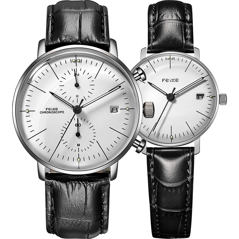 Men's And Women's Fashion Simple Waterproof Belt Watch - Bests Sale