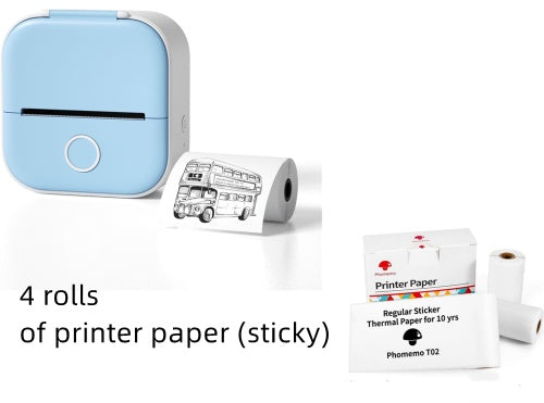 Portable Mini Thermal Label Printer Home Photo Printer Student Wrong Question Printer Bluetooth-compatible Mini Label Printer Price Tag Coffee Jasper