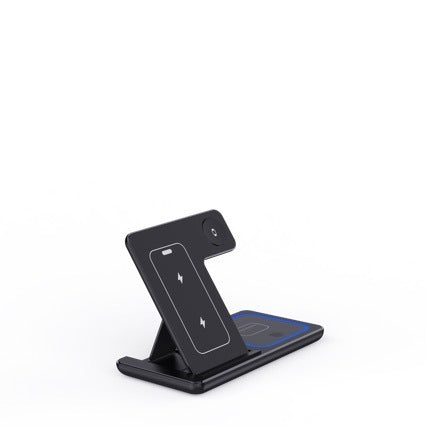 15W 3 In 1 LED Fast Wireless Charger Stand Foldable Charging Station For Smart Phone 15 14 13 12 11 IWatch 9 8 7 6 5 Airpods Pro Coffee Jasper