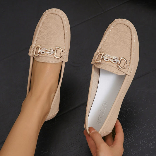 Women's Chain Slip-on Lofter Casual Outdoor Flat Shoes - Bests Sale