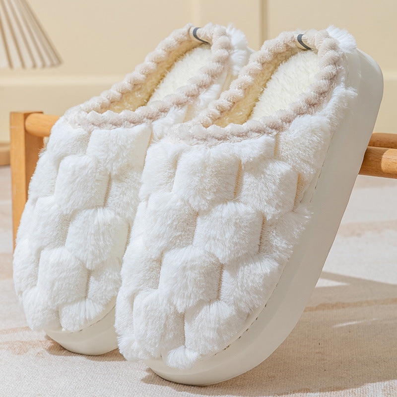Women's Indoor Non-slip Thick Bottom And Warm Keeping Cotton Slippers - Bests Sale