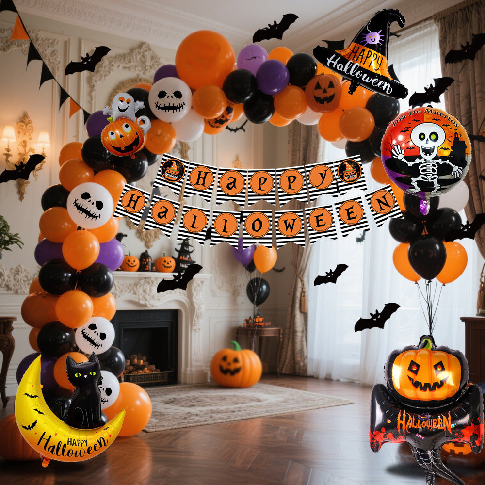 Halloween Hanging Flag Balloon Set Party Decoration Supplies - Bests Sale
