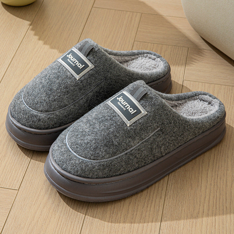 Men's Warm Thickened Bottom Plus Size Cotton Slippers - Bests Sale