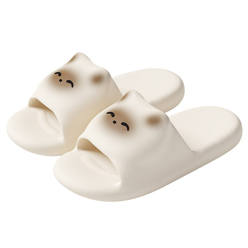 Cartoon Cat Slippers Home Non-slip Floor Bathroom Slipper Summer Bedroom House Shoes - Bests Sale