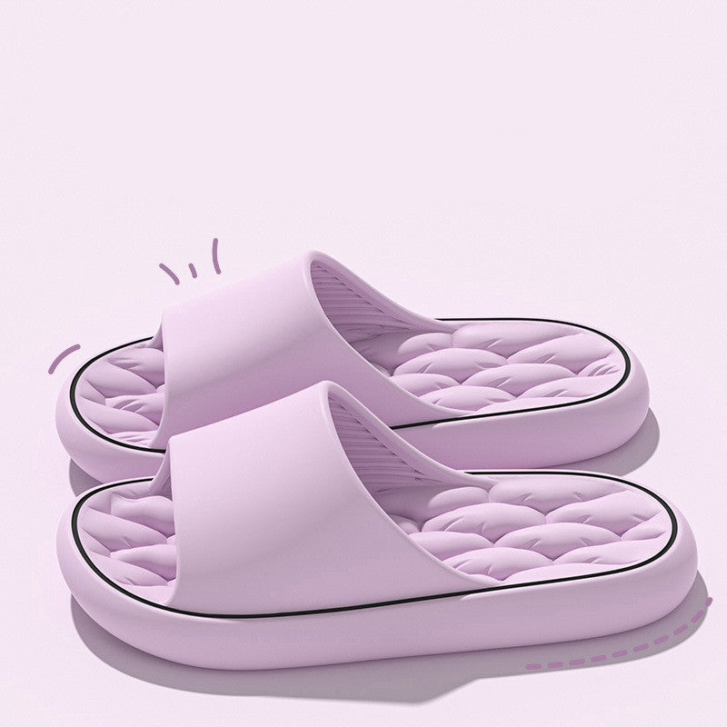 Non-slip Design Bathroom Slippers Home Summer Thick Sole Floor Bedroom House Shoes For Women Men - Bests Sale