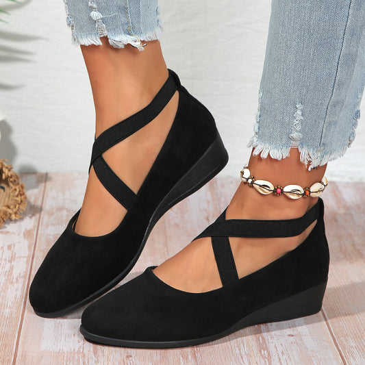 New Plus Size Pointed Toe Wedge Casual Pumps Women - Bests Sale