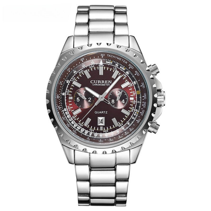 Men's Casual Quartz Movement Steel Band Wrist Business Watch Bests Sale