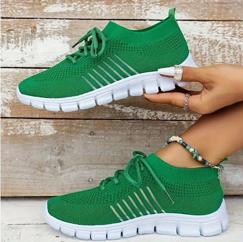 Women's Breathable Sneaker High-cut Lace-up Platform Casual Shoes - Bests Sale