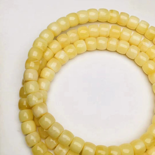 Natural Beeswax Straight Cut Buddha Beads Chicken Oil Crafts Accessories - Bests Sale