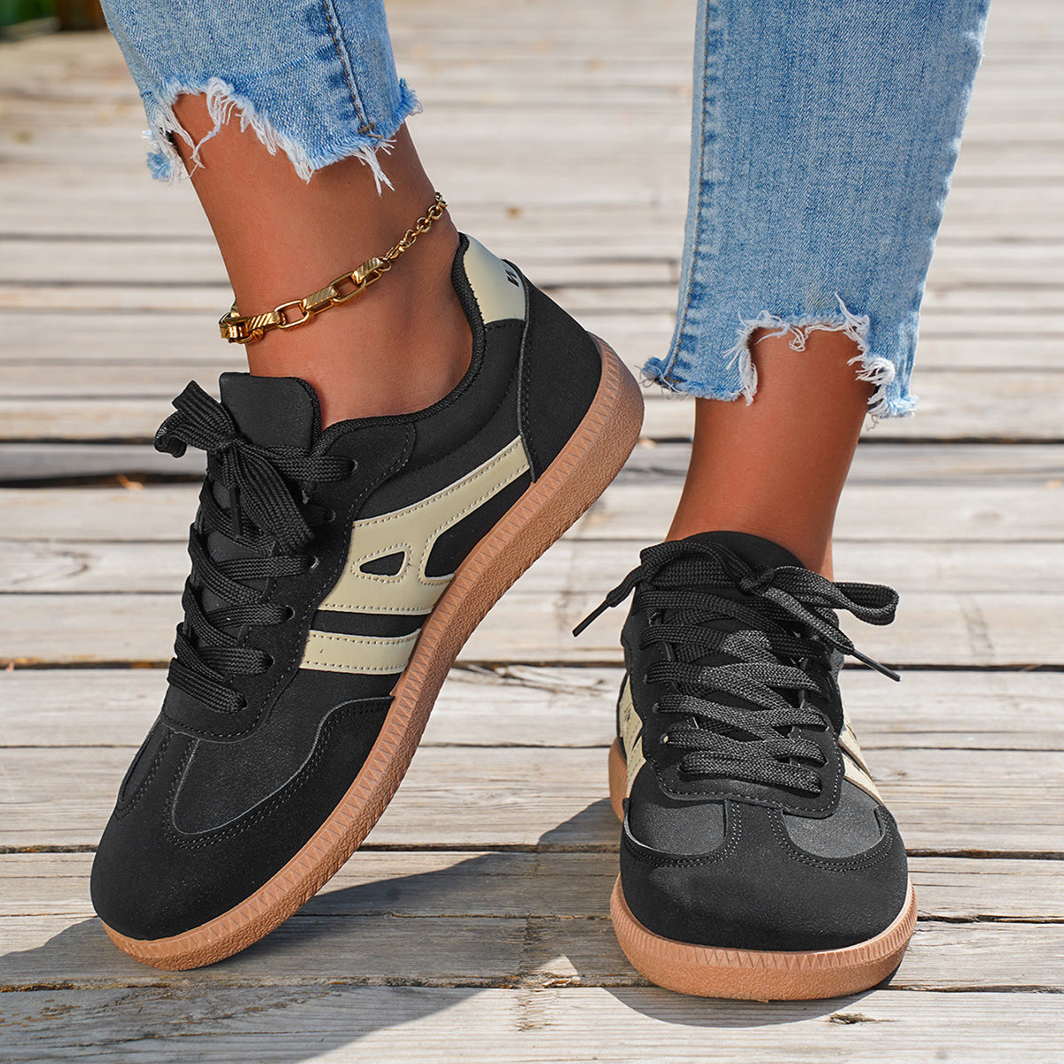Flat Casual Outdoor Non-slip German Training Shoes Lace-up And No Shoe Box - Bests Sale