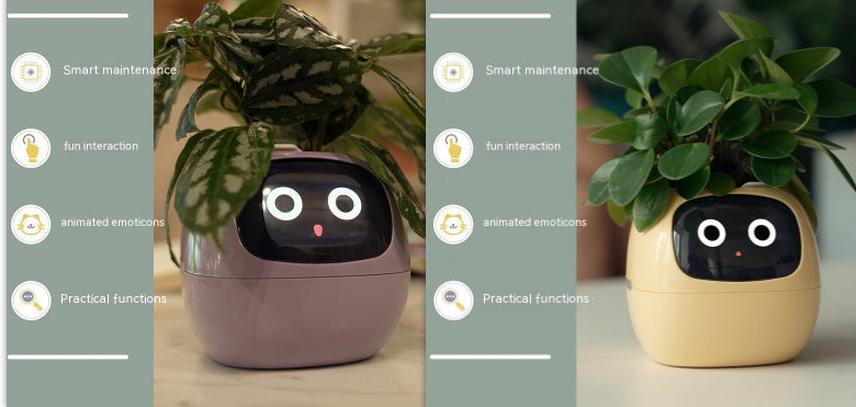 Smart Planter Endless Fun Over 49 Rich Expressions 7 Smart Sensors And AI Chips Make Raising Plants Easy And Fun Coffee Jasper