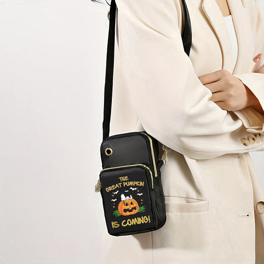 Halloween Pumpkin Pattern Phone Bag Coin Wallet Cute Mini Crossbody Shoulder Bags For Kids Women Bests Sale