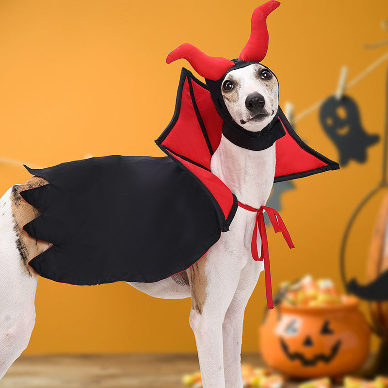 Halloween Pet Vampire Cloak Hat Holiday Suit Bests Sale