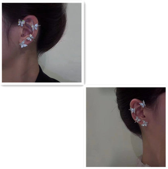 Fashion Earring Butterfly Ear Clip And Ear Hook Jewelry - Bests Sale