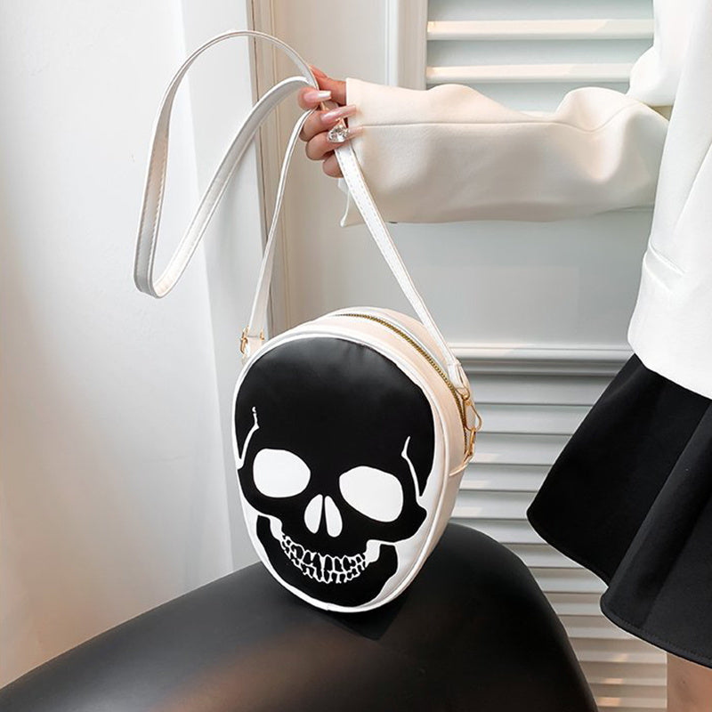 Halloween Skull Shoulder Bag Personality Funny Messenger Bag Kids Couples Outdoor Small Phone Bag For Women Bests Sale