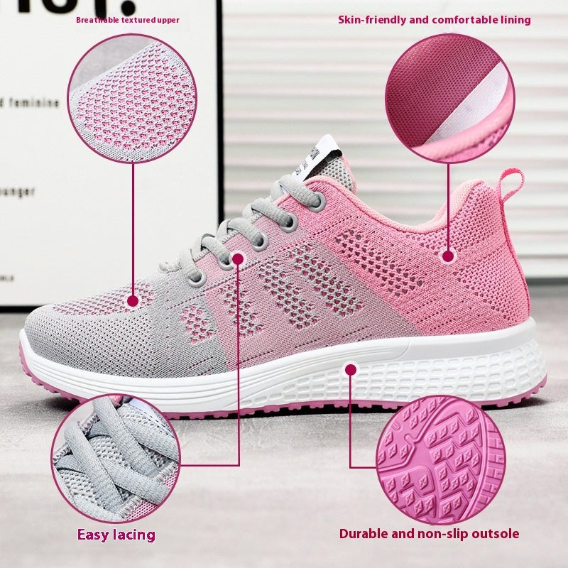 Running Shoes Women's Casual Soft Bottom Breathable Comfortable Fly-knit Sneakers - Bests Sale