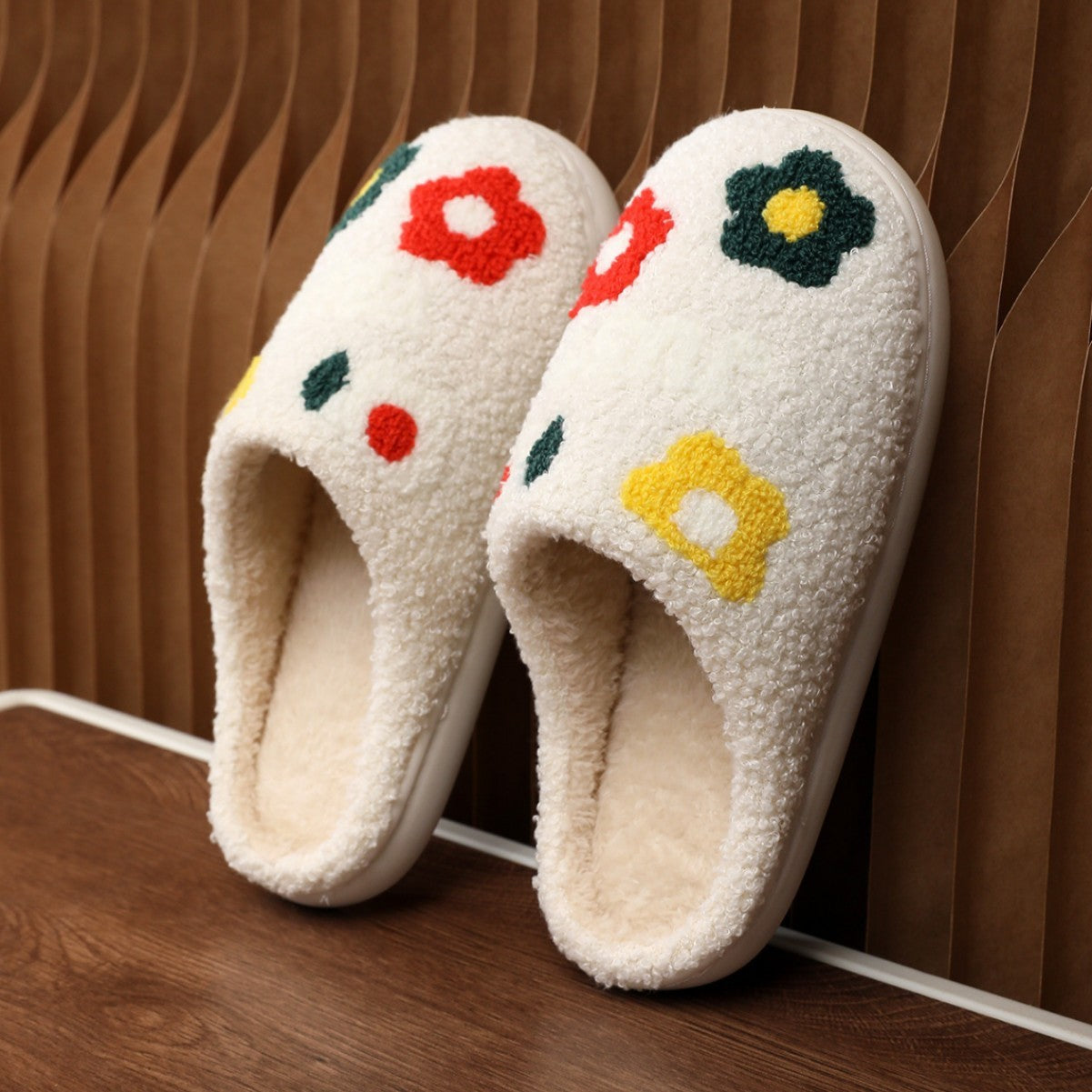 Lady's Flower Slippers Indoor Soft Bottom Cotton Slippers - Bests Sale