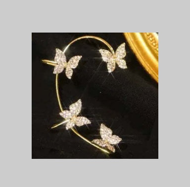 Fashion Earring Butterfly Ear Clip And Ear Hook Jewelry - Bests Sale