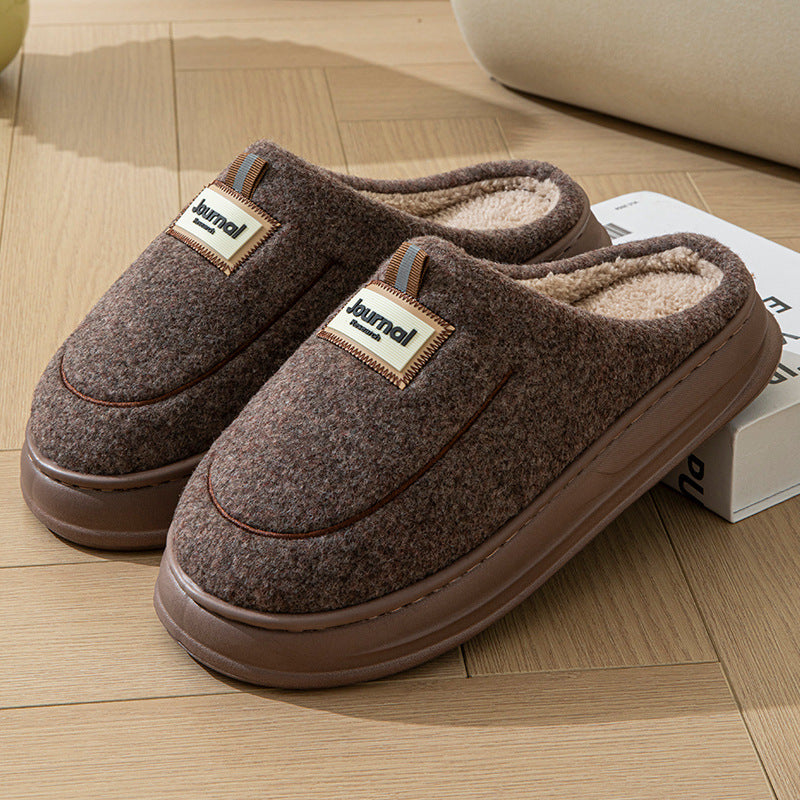 Men's Warm Thickened Bottom Plus Size Cotton Slippers - Bests Sale