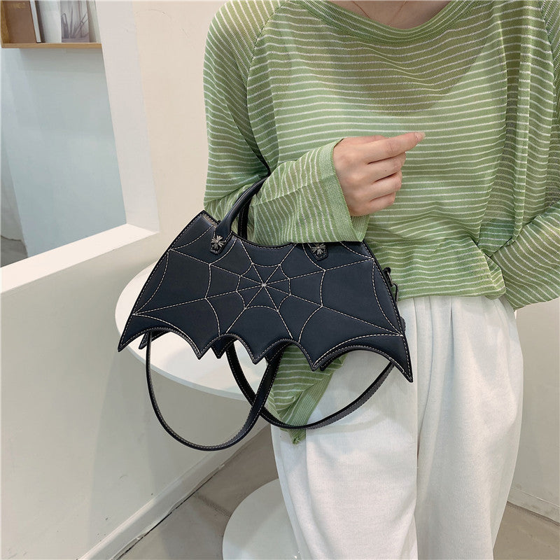 Halloween Spider Web Shape Shoulder Bags Personality Batgirl Tide Pu Handbags Fashoin Messenger Crossbody Bag - Bests Sale
