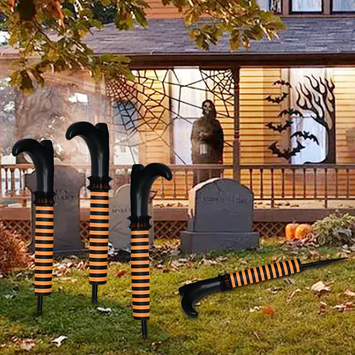 Halloween Decorations Inverted Elf Leg Layout Props Coffee Jasper