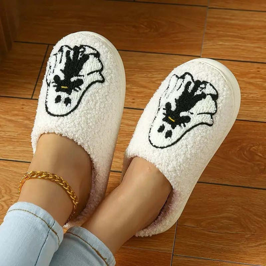 Cartoon Non-slip Ghost Towel Embroidery Closed-toe Slippers Bests Sale