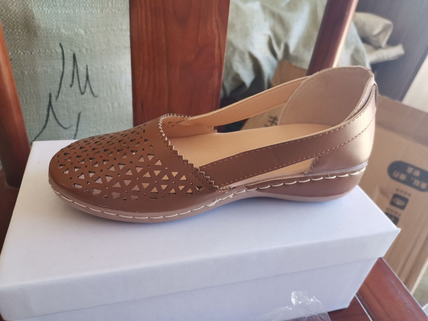 Round Toe Wedge Cross-border Large Size Flat Bottom Women's Sandals - Bests Sale