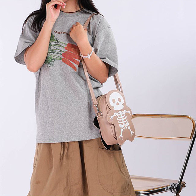 Halloween Skull Shoulder Bag Girls Fashion Funny Cute Messenger Crossbody Bags Women Small Phone Bag Bests Sale