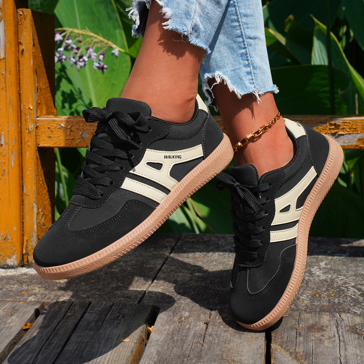 Flat Casual Outdoor Non-slip German Training Shoes Lace-up And No Shoe Box - Bests Sale