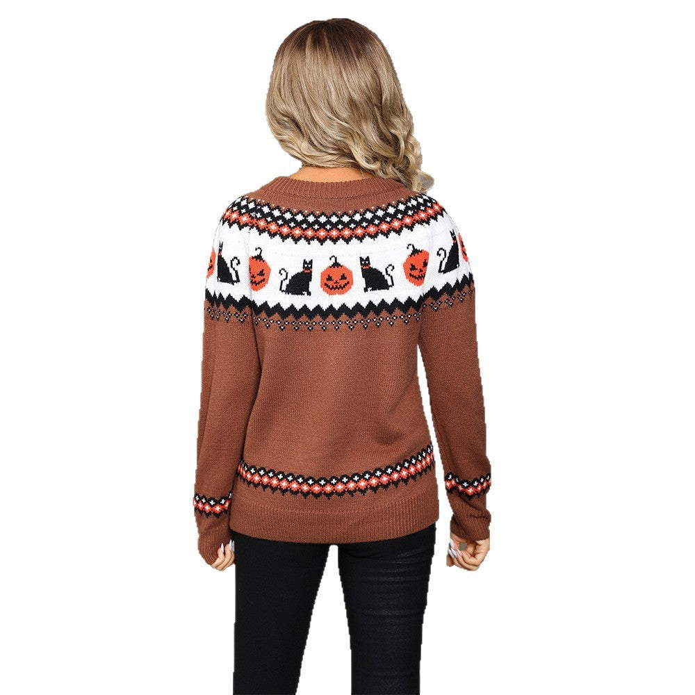 Women's Oversized Knit Christmas Sweater - Bests Sale