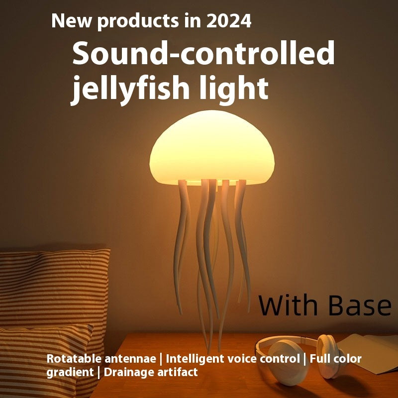 Jellyfish Mood Lamp LED Jellyfish Night Light Portable Jellyfish Lamp Jellyfish Decorations Smart Table Lamp For Bedside Desk Coffee Jasper