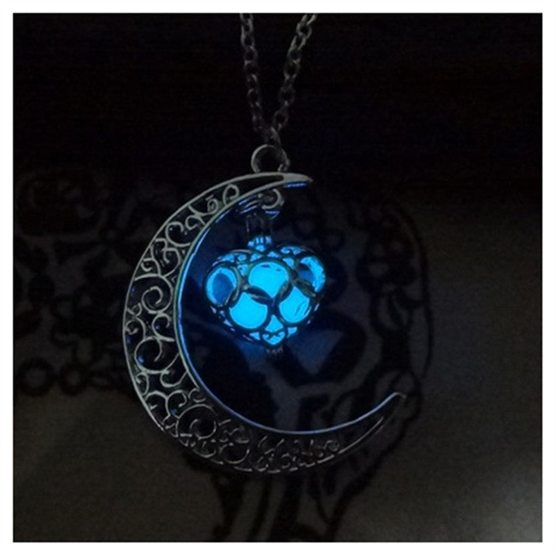 Glowing Pendant Necklaces Silver Plated Chain Necklaces - Bests Sale