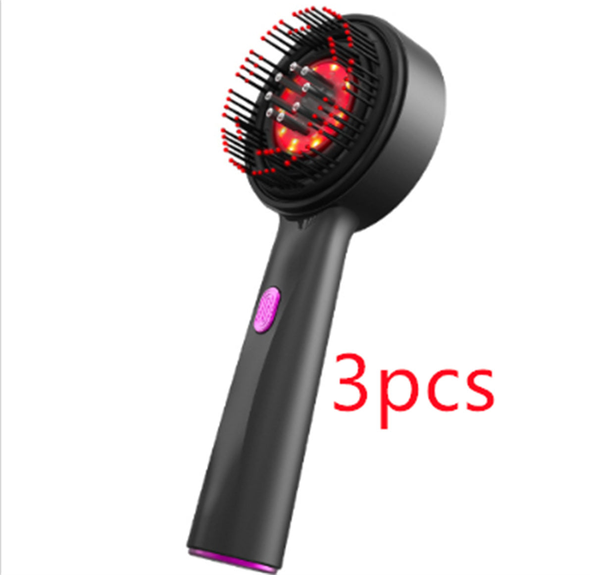 Electric Massage Comb Home Scalp Drain Comb Red Light Anti-slip Hair Care Multi-functional Massage Comb Coffee Jasper
