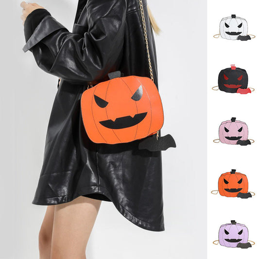 Halloween Cartoon Pumpkin Shoulder Bag For Girls Personality Funny Creative Chain Crossbody Bags Women Bests Sale