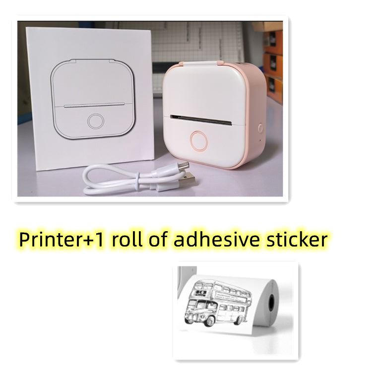 Portable Mini Thermal Label Printer Home Photo Printer Student Wrong Question Printer Bluetooth-compatible Mini Label Printer Price Tag Coffee Jasper