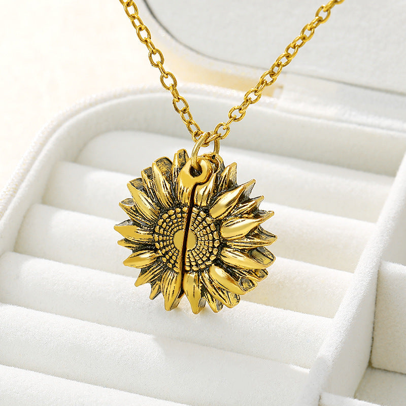 You Are My Sunshine Sunflower Necklace Women Men - Bests Sale