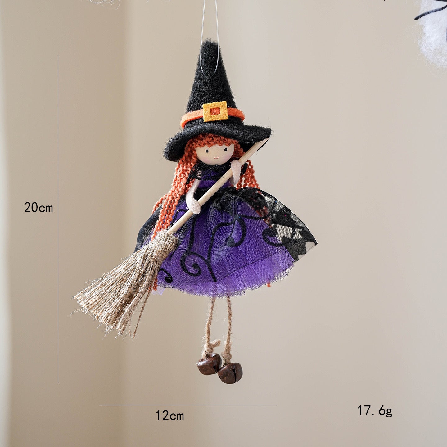 Halloween Mesh Broom Girl Angel Christmas Tree Pendant Bests Sale