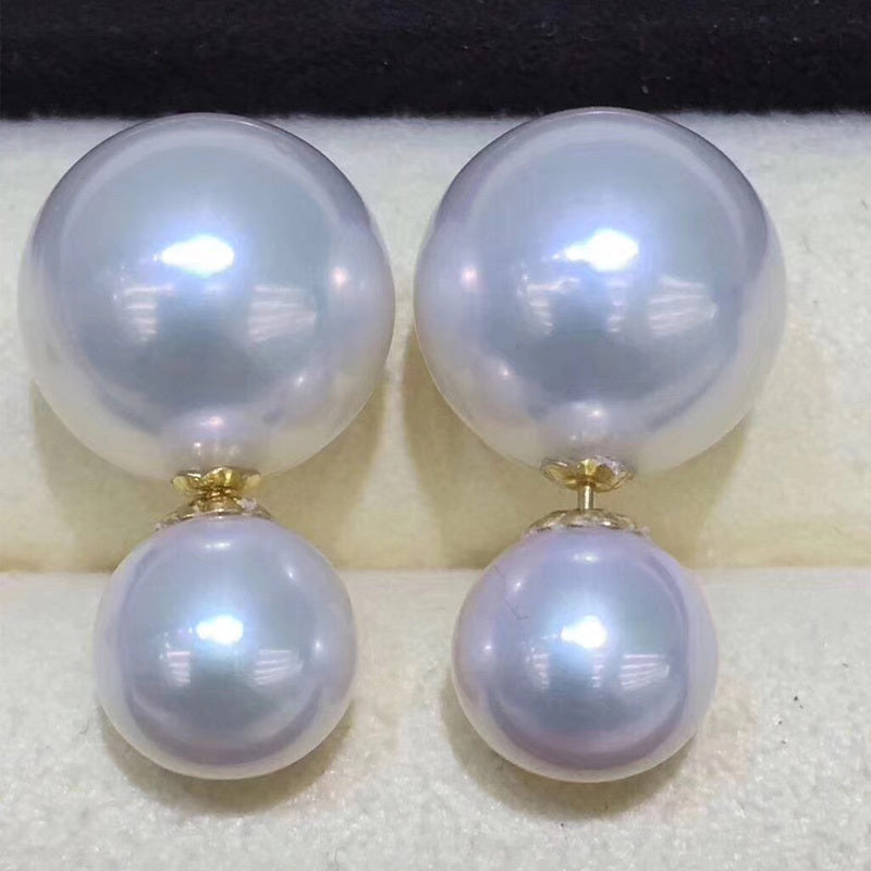 Women's Natural Freshwater Round Pearl Earrings - Bests Sale