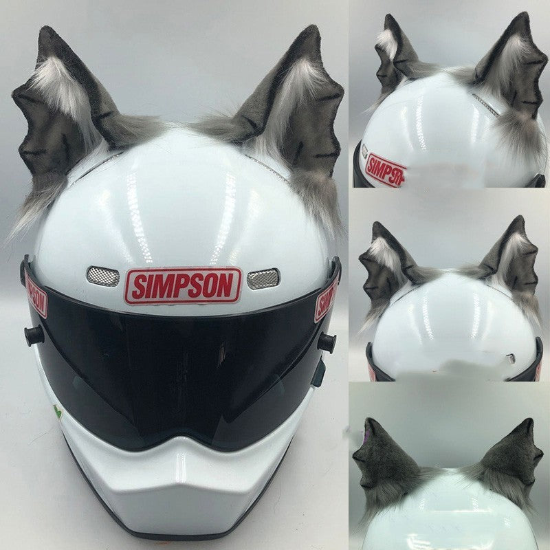 Helmet Ornaments Cat Ears Beast Ears Motorcycle Electric Bike Female - Bests Sale